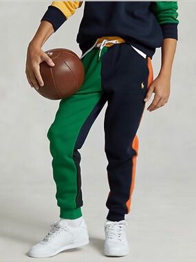 POLO Ralph Lauren Boys’ Color-Blocked Double Knit Jogger Pant - L (14-16Y)